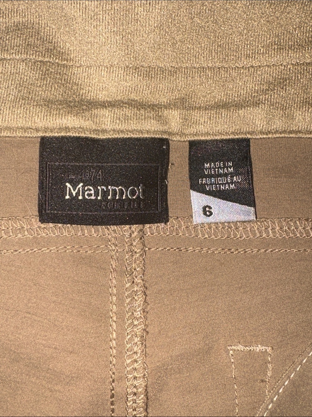 Marmot Trailaway Casual Tan Knee-Length Shorts. Size 6 - Picture 7 of 7